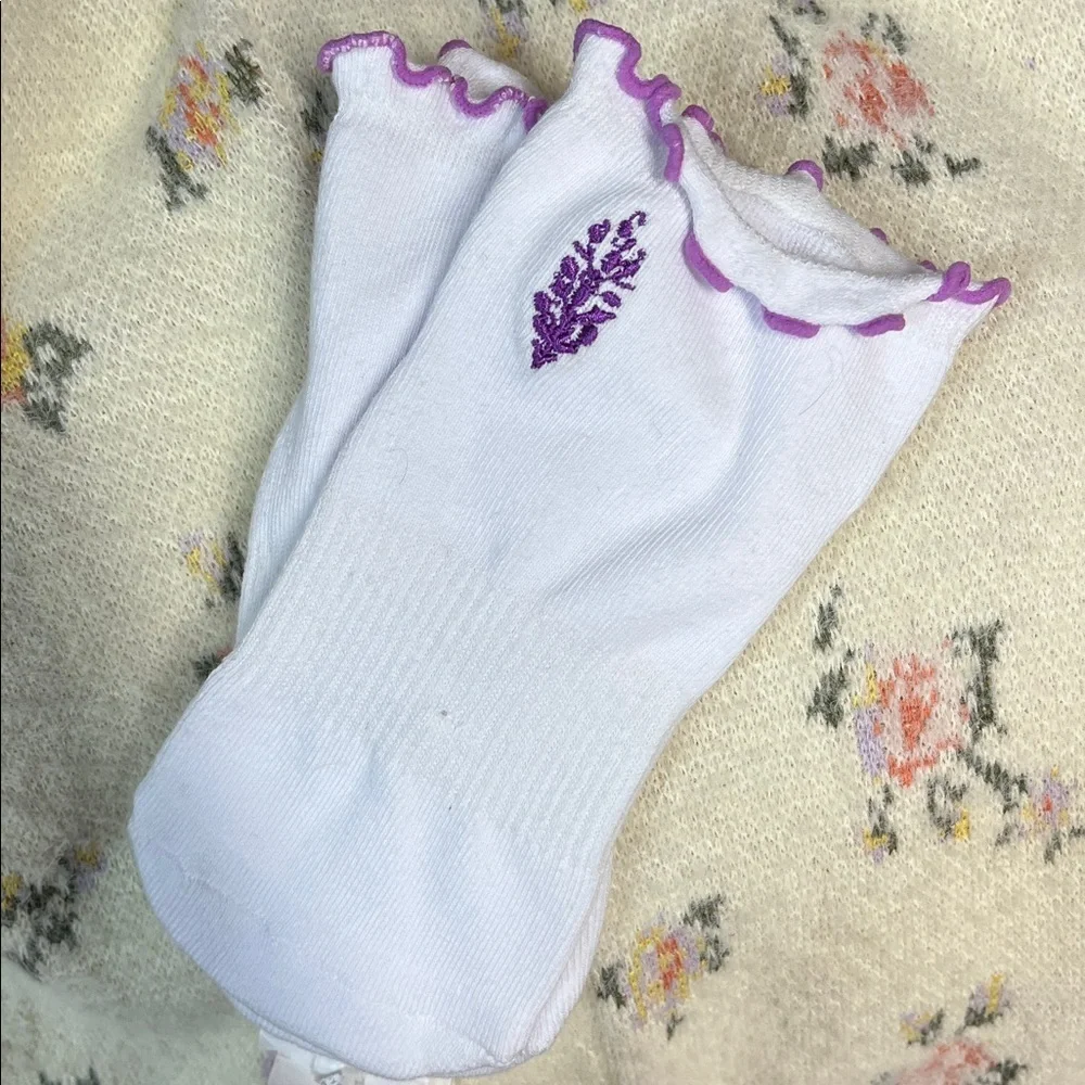 Free People Movement Lilac Purple Ruffle Socks New